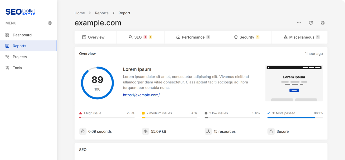 SEO Toolkit by Lavit